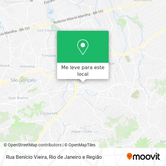 Rua Benício Vieira mapa