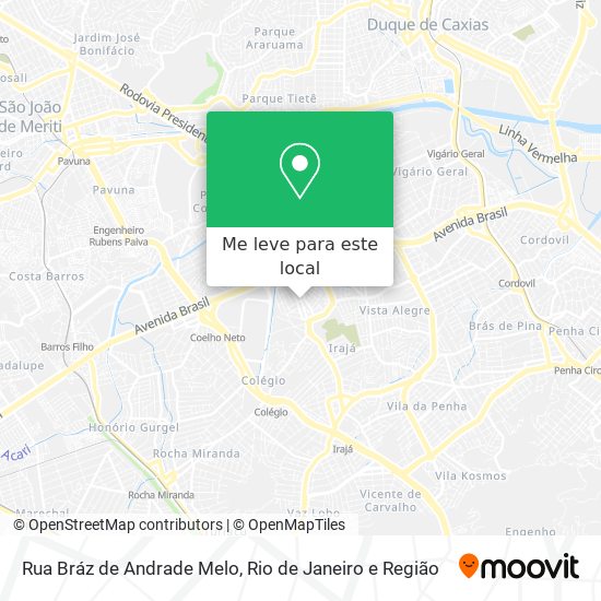 Rua Bráz de Andrade Melo mapa