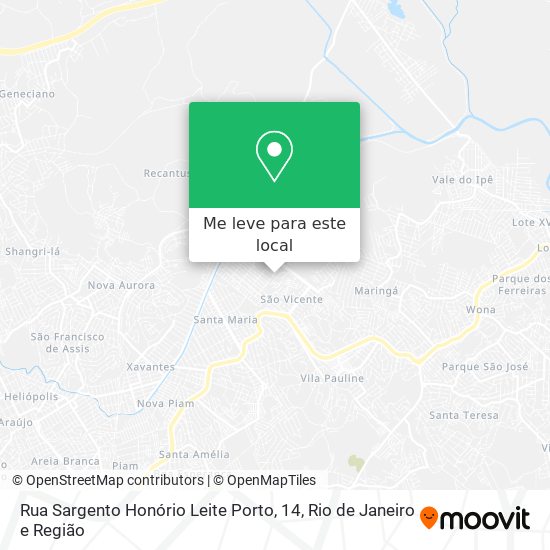 Rua Sargento Honório Leite Porto, 14 mapa