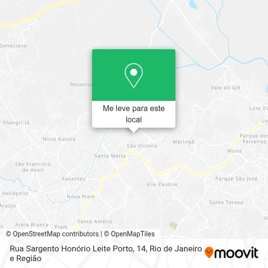 Rua Sargento Honório Leite Porto, 14 mapa