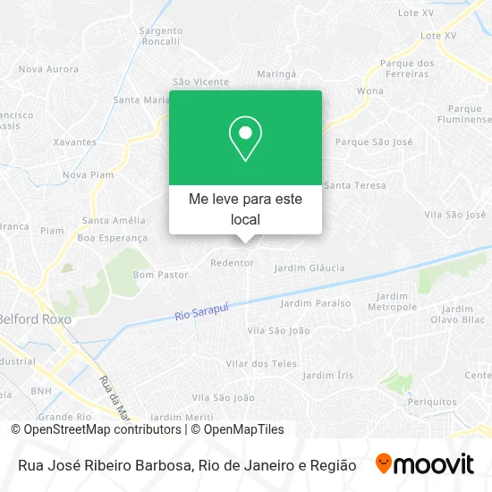 Rua José Ribeiro Barbosa mapa