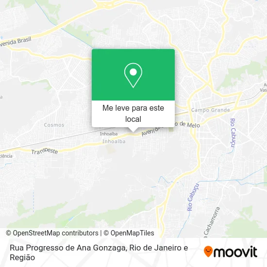 Rua Progresso de Ana Gonzaga mapa