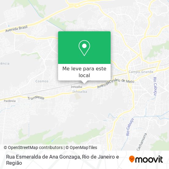 Rua Esmeralda de Ana Gonzaga mapa