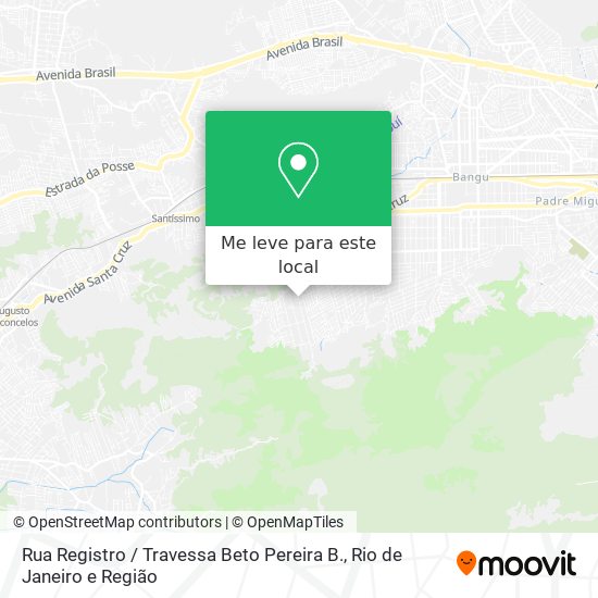 Rua Registro / Travessa Beto Pereira B. mapa