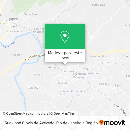 Rua José Clóvis de Azevedo mapa
