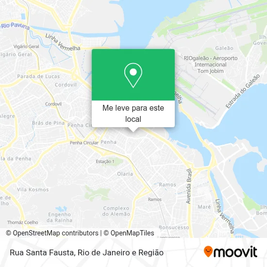 Rua Santa Fausta mapa