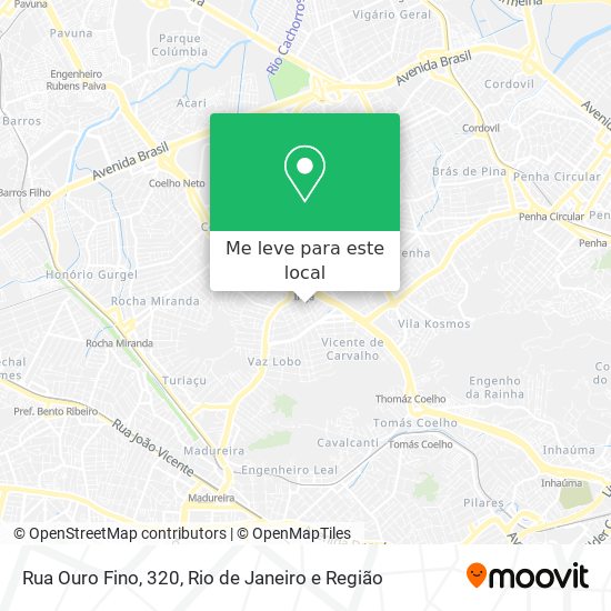 Rua Ouro Fino, 320 mapa