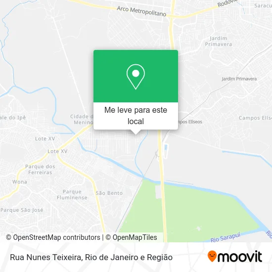 Rua Nunes Teixeira mapa