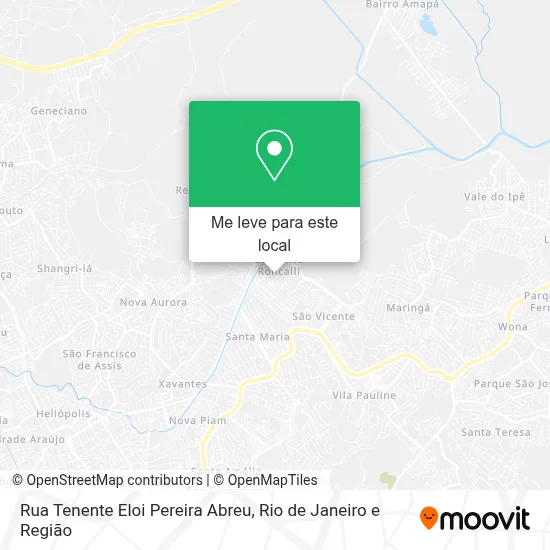 Rua Tenente Eloi Pereira Abreu mapa