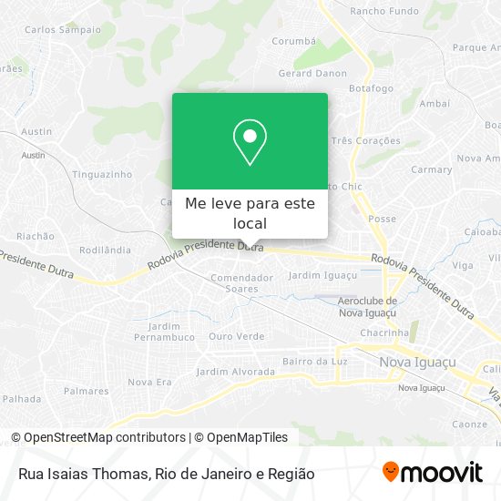 Rua Isaias Thomas mapa