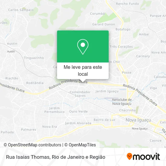 Rua Isaias Thomas mapa