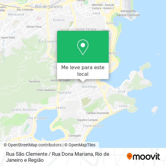Rua São Clemente / Rua Dona Mariana mapa