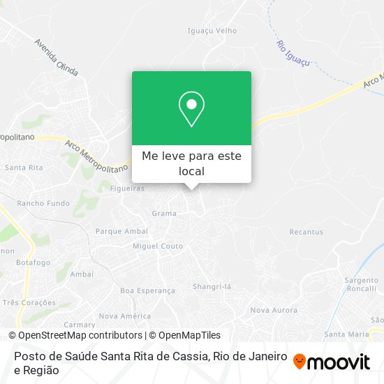 Posto de Saúde Santa Rita de Cassia mapa