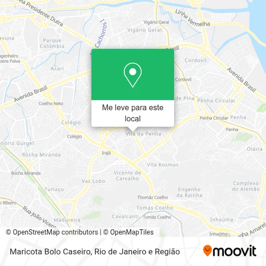 Maricota Bolo Caseiro mapa