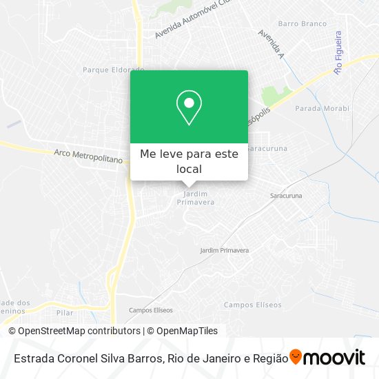 Estrada Coronel Silva Barros mapa