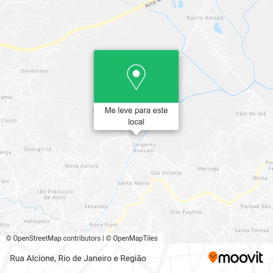 Rua Alcione mapa
