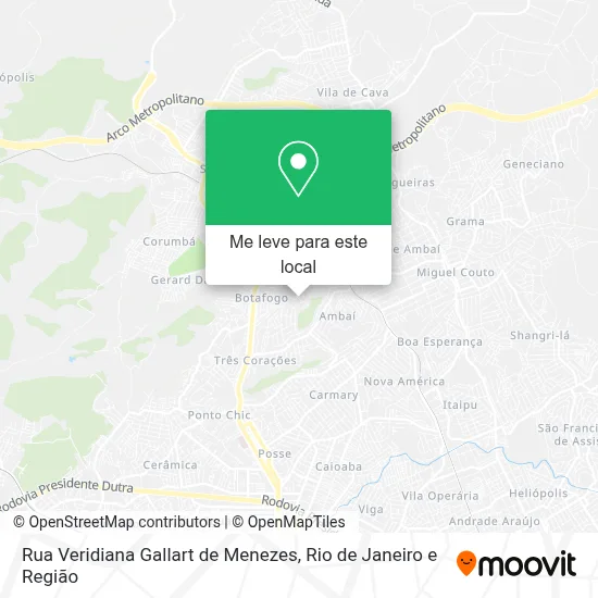 Rua Veridiana Gallart de Menezes mapa