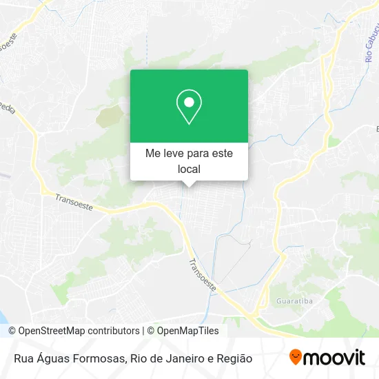 Rua Águas Formosas mapa