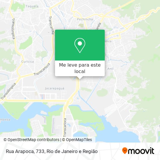 Rua Arapoca, 733 mapa