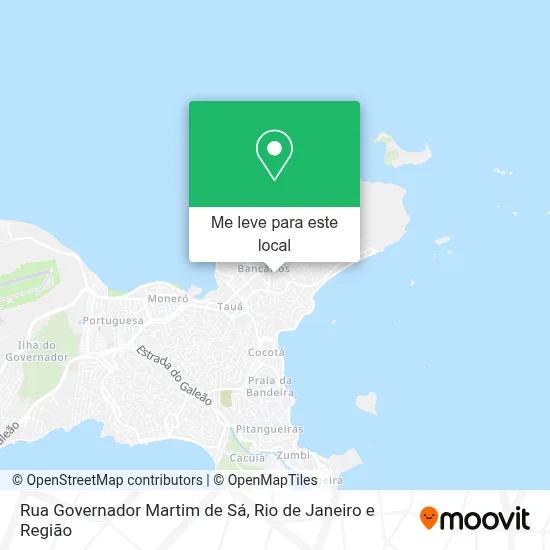 Rua Governador Martim de Sá mapa