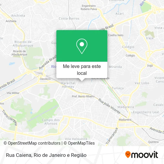 Rua Caiena mapa