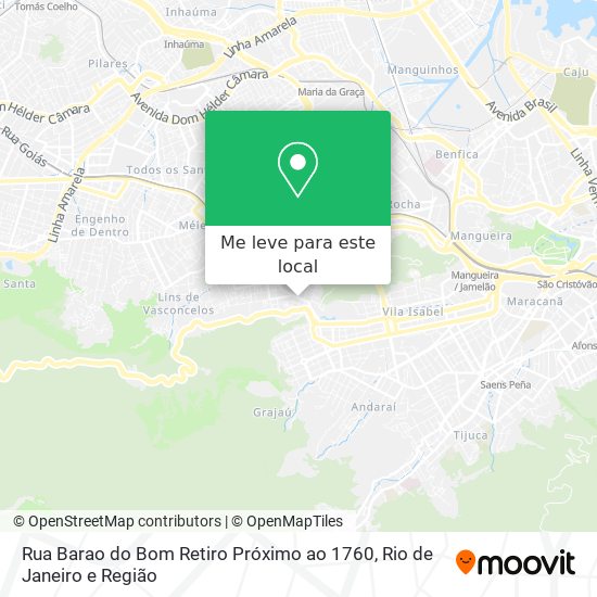 Rua Barao do Bom Retiro Próximo ao 1760 mapa