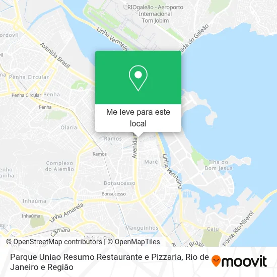 Parque Uniao Resumo Restaurante e Pizzaria mapa