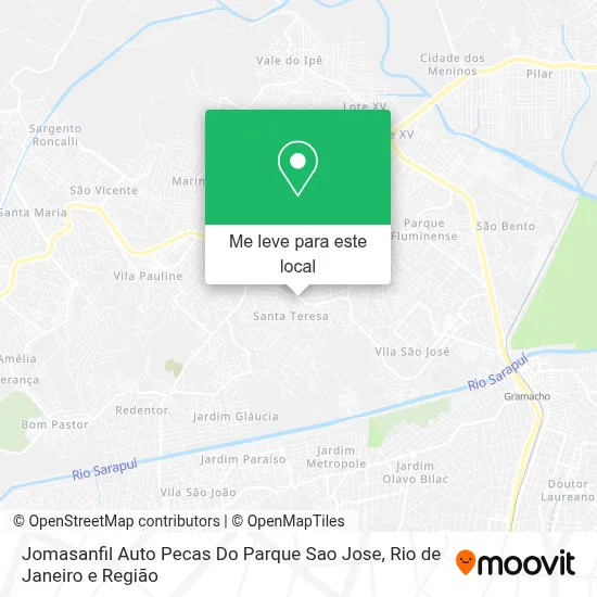 Jomasanfil Auto Pecas Do Parque Sao Jose mapa