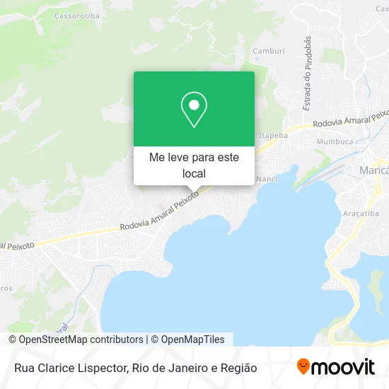 Rua Clarice Lispector mapa