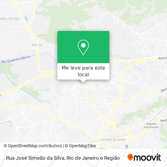 Rua José Simeão da Silva mapa