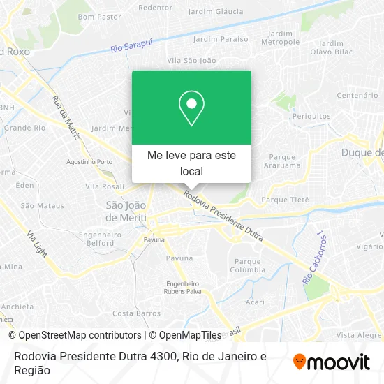Rodovia Presidente Dutra 4300 mapa