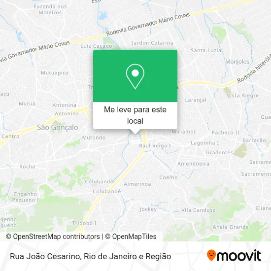 Rua João Cesarino mapa