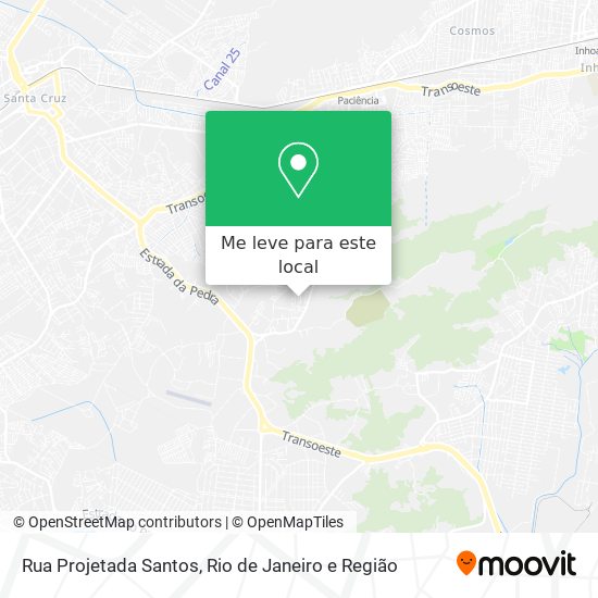 Rua Projetada Santos mapa