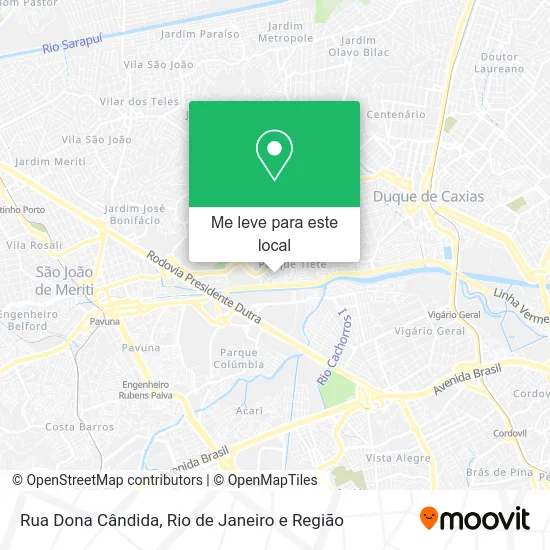 Rua Dona Cândida mapa