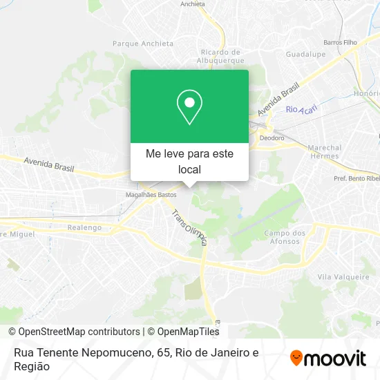 Rua Tenente Nepomuceno, 65 mapa