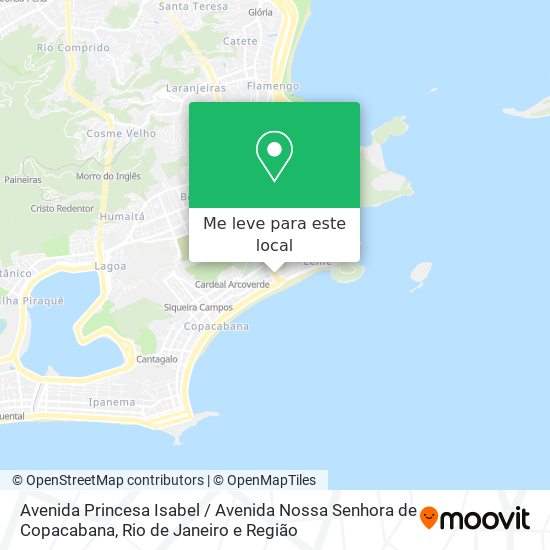 Avenida Princesa Isabel / Avenida Nossa Senhora de Copacabana mapa