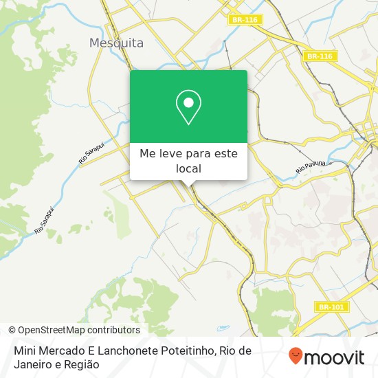 Mini Mercado E Lanchonete Poteitinho mapa