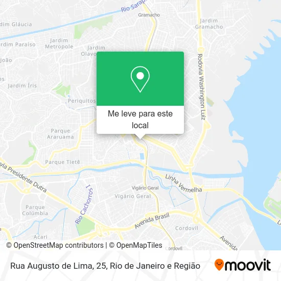 Rua Augusto de Lima, 25 mapa