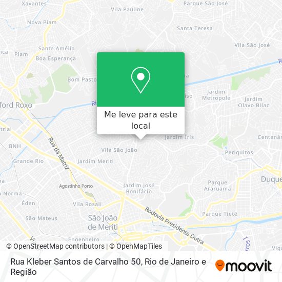 Rua Kleber Santos de Carvalho 50 mapa