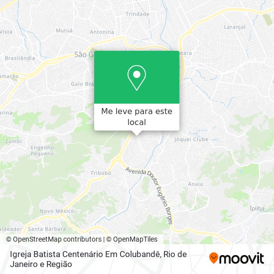 Igreja Batista Centenário Em Colubandê mapa