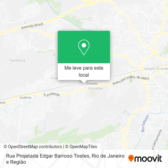 Rua Projetada Edgar Barroso Tostes mapa