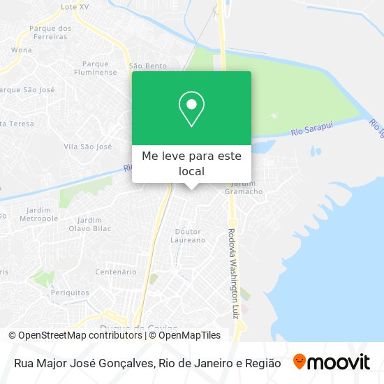 Rua Major José Gonçalves mapa