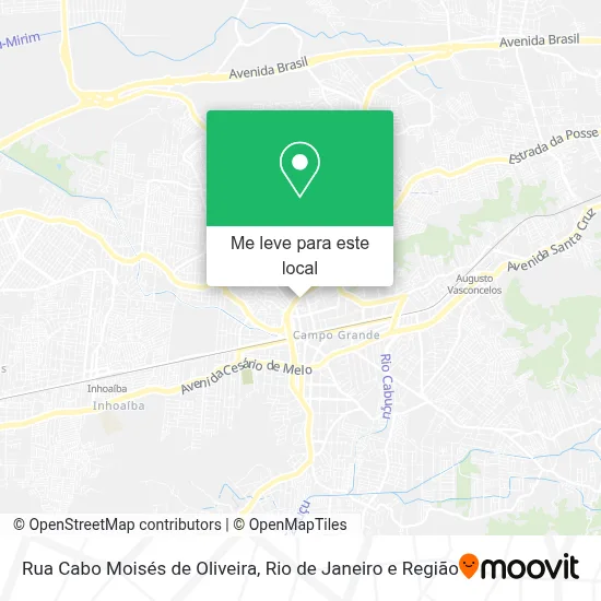 Rua Cabo Moisés de Oliveira mapa