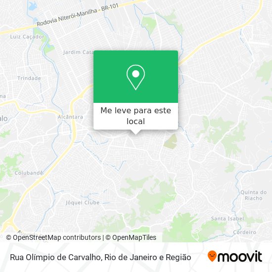 Rua Olímpio de Carvalho mapa