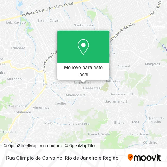 Rua Olímpio de Carvalho mapa
