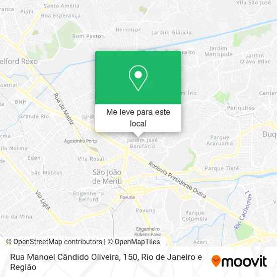 Rua Manoel Cândido Oliveira, 150 mapa