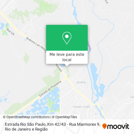 Estrada Rio São Paulo, Km 42 / 43 - Rua Marmorex 9 mapa