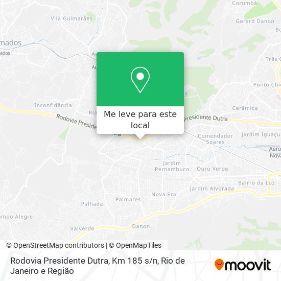 Rodovia Presidente Dutra, Km 185 s / n mapa