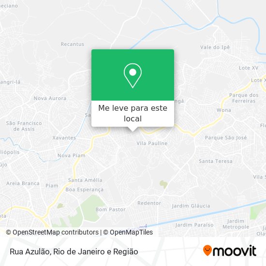 Rua Azulão mapa