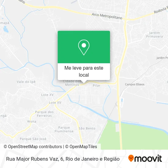 Rua Major Rubens Vaz, 6 mapa